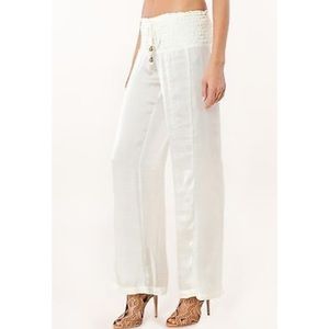NWT Hale Bob Solid Satin Wide Leg Pants XS